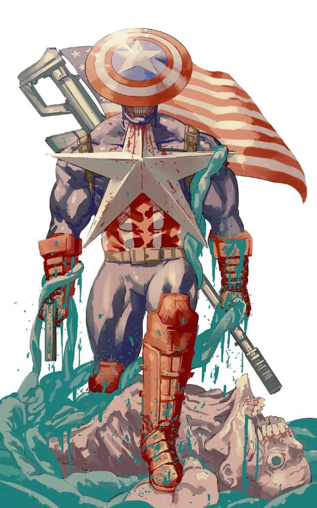 「电锯人」原作公开美国队长绘图